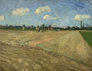 耕されたフィールド（溝）。 1888 作： Vincent van Gogh