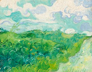 緑の麦畑、オーヴェル 作： Vincent van Gogh