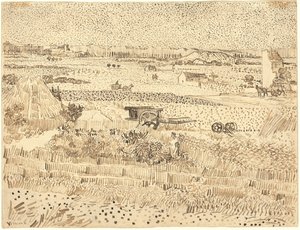 収穫 -- ラ・クロの平原 作： Vincent van Gogh