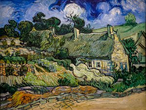 コーデヴィルの藁葺き天井の家 作： Vincent van Gogh
