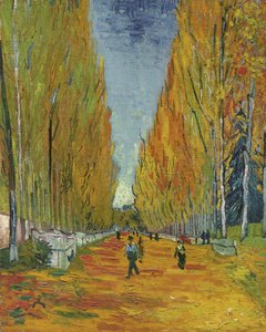 LAlléedes Alyscamps、1888 作： Vincent van Gogh