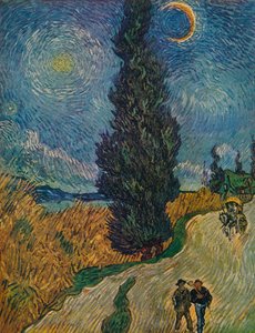 La Route Aux Cypres、1890 作： Vincent van Gogh