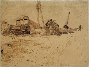 鉄道倉庫 作： Vincent van Gogh
