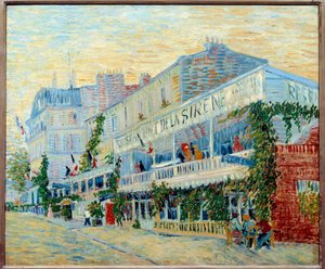 Le restaurant de la Sirene a Asnieres フィンセント・ファン・ゴッホ(1853-1890)の絵画 1887 Sun.0,54 x 0,65 m Paris, musee d