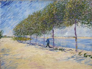 「パリ、セーヌ川のほとり」ヴィンセント・ヴァン・ゴッホ (1853-1890) の絵画 1887 アムステルダム、ヴァン・ゴッホ美術館