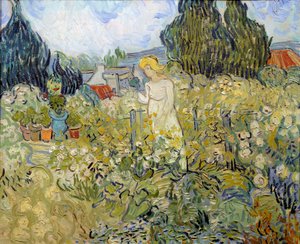 オーヴェル・シュル・オワーズ（Auvers-Sur-Oise）の庭のマドモアゼル・ガシェ（Mademoiselle Gachet） フィンセント・ファン・ゴッホ（1853-1890）の絵画 1890年 日 0,46 x 0,55 m パリ オルセー美術館（musee d