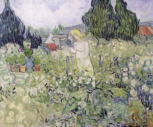 オーヴェル＝シュル＝オワーズの彼女の庭にいるマドモアゼル・ガシェ 作： Vincent van Gogh