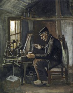 ゴッホ、フィンセント、ファン（1853-1890）の「毛糸を巻く人」。紙に水彩画、サイズ：44,8x35,4