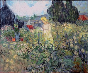オーヴェル・シュル・オワーズの庭にいるガシェさん 作： Vincent van Gogh