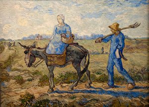 朝出勤（ミレーの後） 作： Vincent van Gogh