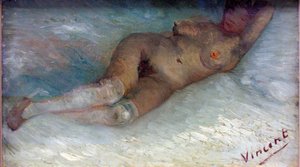 ""Nu Couche"" (横たわる裸体) Peinture de Vincent van Gogh (1853-1890) 1887 kroller-muller Museum Otterlo, Pays-Bas 作： Vincent van Gogh