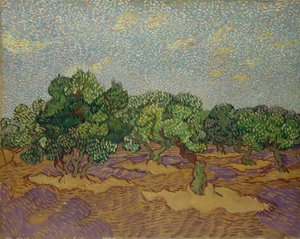 オリーブの木、1889年。 作： Vincent van Gogh