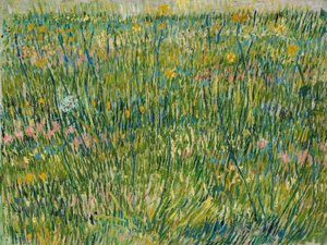 草のパッチ、1887年4月-6月（キャンバスに油彩） 作： Vincent van Gogh