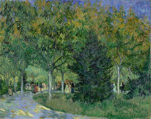 アルル公園の小道、1888年。 作： Vincent van Gogh