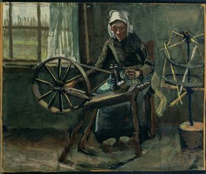 ボビンを巻く農民の女性 作： Vincent van Gogh