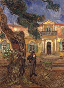 サンポール病院の前の松と人物 作： Vincent van Gogh