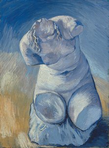 石膏像：女性の胴体、正面図。石膏像：女性の胴体、正面図、1887 作： Vincent van Gogh