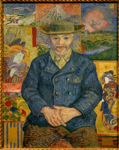 タンギー父の肖像 フィンセント・ファン・ゴッホ(1853-1890)の絵画 1887 Sun.0,92x0,73 m Paris, musee Rodin - タンギー父の肖像（Julien Tanguy 作： Vincent van Gogh