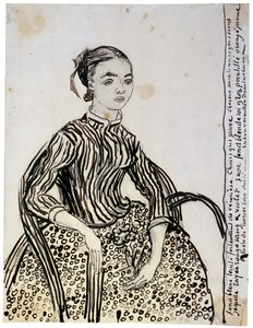 若い女性ラ・ムースの肖像、1888年。 作： Vincent van Gogh