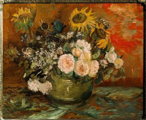 バラとひまわり 作： Vincent van Gogh