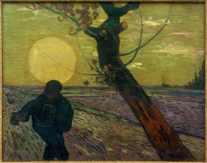 夕暮れの種まき 作： Vincent van Gogh
