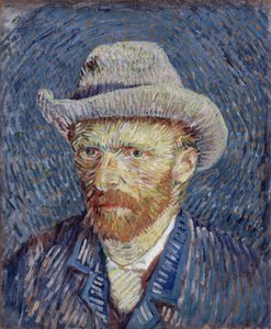 灰色のフェルトの帽子をかぶった自画像 パー・ゴッホ、フィンセント、ファン（1853-1890）。キャンバスに油彩, サイズ : 44,5x37,2