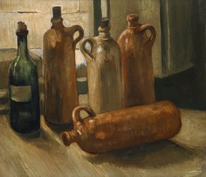 5本のボトルのある静物 作： Vincent van Gogh