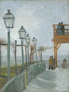 モンマルトルのムーランドブルートフィンにあるテラスと展望デッキ、1887年初頭 作： Vincent van Gogh