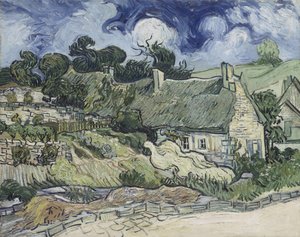 コーチビルのわらぶき屋根のコテージ、1890 作： Vincent van Gogh