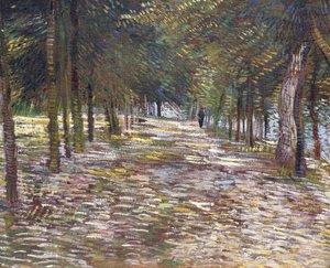 公園のホワイエ・ダ・アルゲンソンのアニエールでの大通り、1887 作： Vincent van Gogh