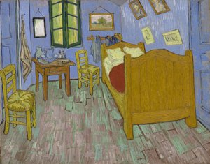 ベッドルーム、1889 作： Vincent van Gogh
