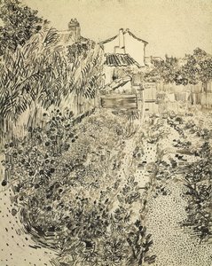 フラワーガーデン、1888 作： Vincent van Gogh