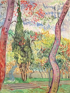 セントポール病院の庭、セントレミー、1889年10月 作： Vincent van Gogh