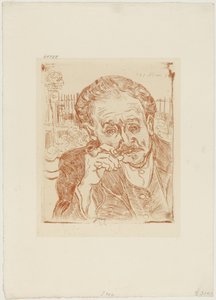 パイプを持つ男（ポール・ガシェ博士の肖像）1890-1909年頃（紙にエッチング） 作： Vincent van Gogh