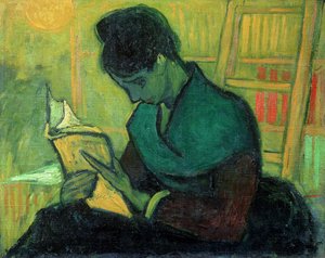小説リーダー、1888 作： Vincent van Gogh
