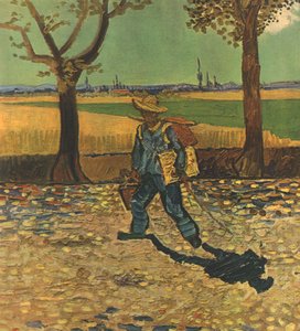 仕事に向かう途中の画家、またはタラスコンへの道、1888年8月、1947年。 作： Vincent van Gogh