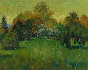 詩人の庭、1888年。 作： Vincent van Gogh
