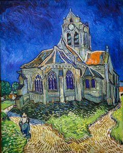 オーヴェル・シュル・オワーズの教会、シュヴェからの眺め 作： Vincent van Gogh
