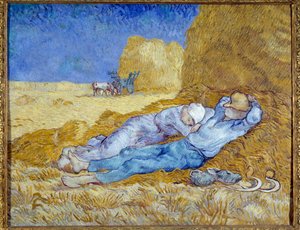 子午線またはシエスタ（ミレーの後） 作： Vincent van Gogh