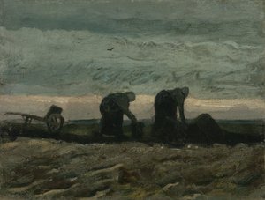 ヒースの2人の女性 作： Vincent van Gogh