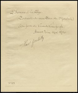 パイプを吸う男の対：ガシェ博士の肖像、1890 作： Vincent van Gogh