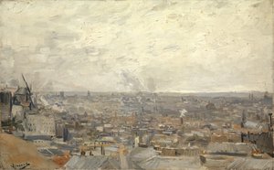 モンマルトルからの眺め 作： Vincent van Gogh