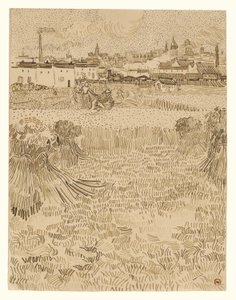 ウィートフィールズからの眺め 作： Vincent van Gogh