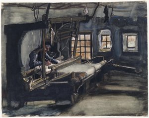 ウィーバー（ティセランド）・パー・ゴッホ、ヴィンセント、ファン（1853-1890）。ペン、ブラシ、水彩、墨汁、紙、サイズ：35,5x44,6