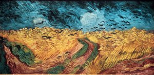 カラスのいる麦畑 作： Vincent van Gogh