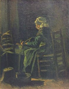 糸車の女、1885 作： Vincent van Gogh