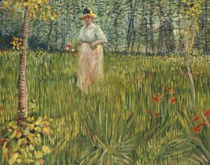 庭の女、1887