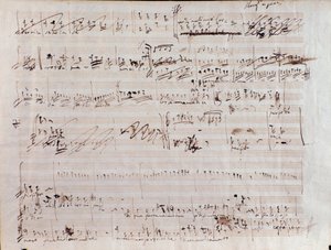 海賊、ヴィンチェンツォ・ベッリーニのオペラの楽譜ページ 作： Vincenzo Bellini