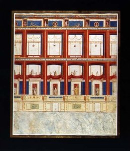 アンティーク・ローマン・フレスコ画、1775年頃（水彩、ガッシュ、紙） 作： Vincenzo Brenna