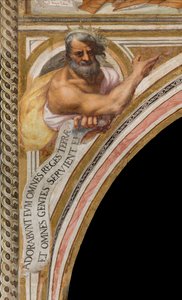 中央身廊、プルーム キンタ・カンパタ ノルド、ヴィンチェンツォ・カンピ 1573年、預言者を抱く胸像 作： Vincenzo Campi